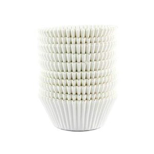 warmparty baking cups cupcake liners, standard sized, 300 count (white)