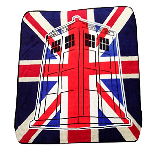 Doctor Who "Union Jack Super Plush Silk Touch Blanket Throw