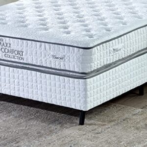 MAXX Sleep 11" Hybrid Mattress - Memory Foam Luxury Hybrid Mattress - 7-Zone Gorilla Pocket Spring System - 180 Night Trial - 11 Premium Layers - CertiPUR (Queen (U.S. Standard))