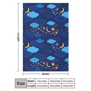 Night Sky Background Throw Blanket for Couch Bed Flannel Lap Blanket Lightweight Cozy Plush Blanket for All Seasons 40"x60"