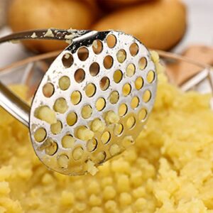 Joyoldelf Heavy Duty Potato Masher, Stainless Steel Integrated Masher Kitchen Tool & Food Masher/Potato Smasher with Non-slip Handle, Perfect for Bean, Vegetable, Fruits, Baby Food, Avocado, Meat