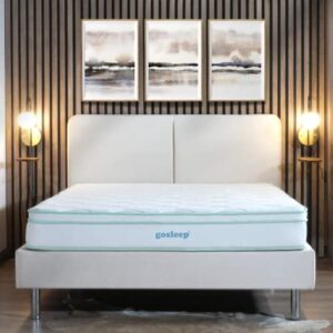 gosleep 8-inch hybrid hypoallergenic gel memory foam & innerspring bed mattress with euro top cozy knit cover for increased comfort, certipur-us certified, mattress in a box (twin size, medium firm)
