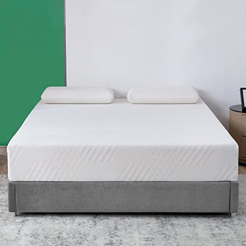 Queen Size Mattress in a Box, 10 inch Bed Mattresses, Cooling Gel Green Tea Memory Foam, Medium Firm