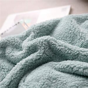 Desilife Home Wearable Throw Blanket Button Shawl (26 x 68 inch) for Women Girl - Multi Function Sofa Car Chair Fleece Throws - Household Travel Warming Wrap Faux Fur Mink Sherpa Velvet Solid Green