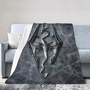skyrim blanket soft warm throw blankets 60"x50" for bedroom couch travelling