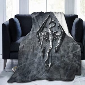 Skyrim Blanket Soft Warm Throw Blankets 60"x50" for Bedroom Couch Travelling