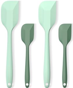 silicone spatula set, premium spatulas silicone heat resistant 2 small & 2 large flexible scraper for nonstick cookware, rubber spatula for kitchen mixing baking cooking use, soft spatula - set of 4