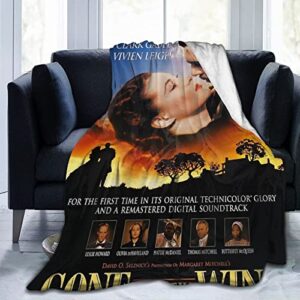 XUKE Gone with The Wind Multifunctional Blanket Ultra-Soft Micro Fleece Blanket, Super Soft, Warm, Cozy, Plush, Fuzzy,for Couch, Sofa, Living Room Or Bed Suite for All Season (80*60inch)