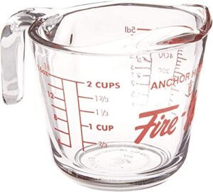 anchor hocking fire-king 16 oz glass measuring cup
