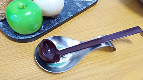 TableCraft Products HB1 Single Spoon Rest, Stainless Steel Brushed