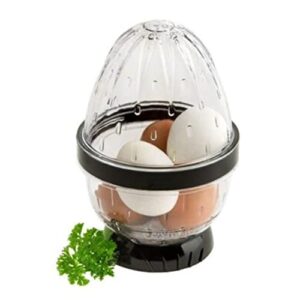 ez eggs hard boiled egg peeler, 3 egg capacity – handheld specialty kitchen tool peels egg shells in seconds (as seen on tv)