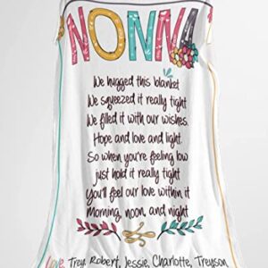 Personalized Nonna Gifts Blanket, Customized Gifts for Nonna, Throw Blanket Nonna Birthday Gifts , Fleece Blanket, Nonna Blanket Throw, Nonna Gifts from Grandkids, Nonna Gifts for Grandma.