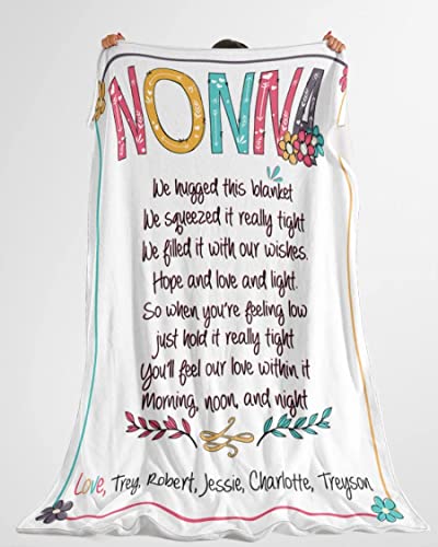 Personalized Nonna Gifts Blanket, Customized Gifts for Nonna, Throw Blanket Nonna Birthday Gifts , Fleece Blanket, Nonna Blanket Throw, Nonna Gifts from Grandkids, Nonna Gifts for Grandma.