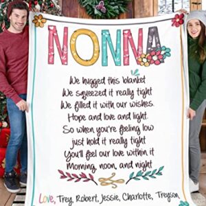 Personalized Nonna Gifts Blanket, Customized Gifts for Nonna, Throw Blanket Nonna Birthday Gifts , Fleece Blanket, Nonna Blanket Throw, Nonna Gifts from Grandkids, Nonna Gifts for Grandma.