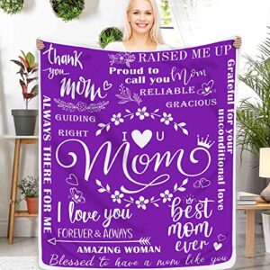 hexagram gifts for mom from daughter son on mothers day, throw blanket, mom gifts, mom gifts from daughters, gift for mom, birthday gifts for mom, presents for mom blanket 60"×50"(purple)
