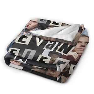 MEROHORO Evan Peters Collage Blanket (3 Sizes), Warm, Lightweight & Cozy, Super Soft & Comfy Flannel Blanket, Fleece Blanket, Microfiber Anti-Pilling Plush Blanket for Couch, Bed, Sofa, 60"x50"