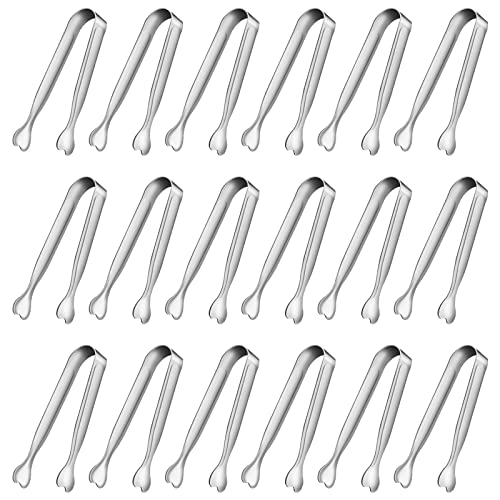 Mini Serving Tongs, Anytrp 18-Packs Stainless Steel Sugar Tongs, 4.3inch Ice Tongs Kitchen Tongs Appetizers Tongs for Coffee Bar, Tea Party, Desserts Party, Sugar and Ice Bucket