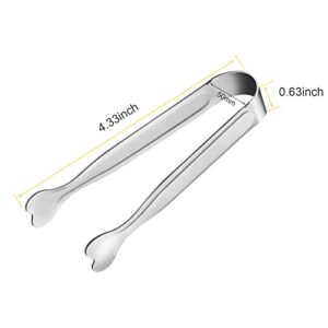 Mini Serving Tongs, Anytrp 18-Packs Stainless Steel Sugar Tongs, 4.3inch Ice Tongs Kitchen Tongs Appetizers Tongs for Coffee Bar, Tea Party, Desserts Party, Sugar and Ice Bucket