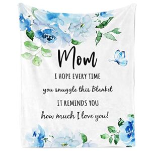julazy gifts for mom, mom gifts throw blanket 60" x 50", birthday gifts for mom from daughter, mom, best mom ever gifts blankets, best mother gift ideas from daughter son