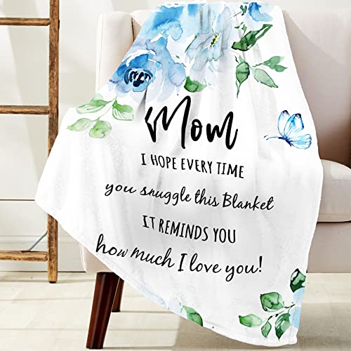 Julazy Gifts for Mom, Mom Gifts Throw Blanket 60" x 50", Birthday Gifts for Mom from Daughter, Mom, Best Mom Ever Gifts Blankets, Best Mother Gift Ideas from Daughter Son