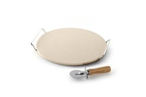 nordic ware, tan pizza stone set, 13 inch diameter