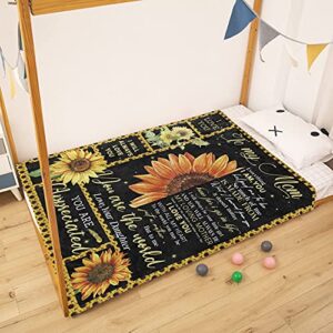 UFOORO Mother Day Birthday Gifts for Mom- Gifts for Mom Throw Blanket,Mom Gifts,Gifts for Mom from Daughter,Mom Gifts from Daughter Sunflower Warm Blanket…