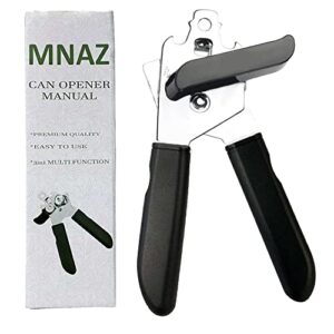 best can opener hand manual - stainless steel multifunctional 3in1 manual can opener and bottle bear opener with sharp blade smooth edge and easy grip handle easy to use for seniors citizens