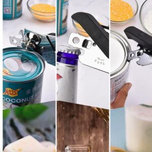 Best Can Opener Hand Manual - Stainless Steel Multifunctional 3in1 Manual Can Opener and Bottle Bear Opener with Sharp Blade Smooth Edge and Easy Grip Handle Easy to Use for Seniors Citizens