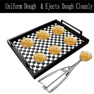 X-WLANG 3PCS Cookie Scoop Set,Upgraded Stainless Steel Ice Cream Scoop with Trigger Release, Large/Medium/Small Cookie Scooper for Baking, Cookie, Fruit and Ice Cream,Silver