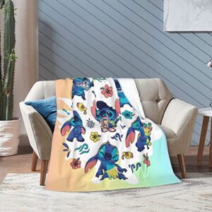 Ultra Soft Flannel Blanket Cartoon Throw Blanket for Sofa Bed Room,Suitable for All Seasons (50"x40")