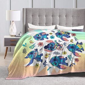 Ultra Soft Flannel Blanket Cartoon Throw Blanket for Sofa Bed Room,Suitable for All Seasons (50"x40")