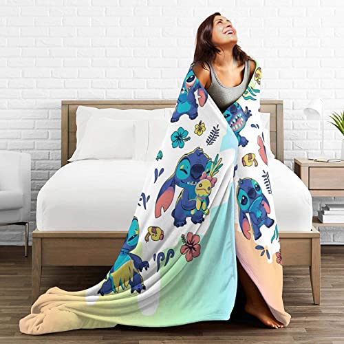 Ultra Soft Flannel Blanket Cartoon Throw Blanket for Sofa Bed Room,Suitable for All Seasons (50"x40")