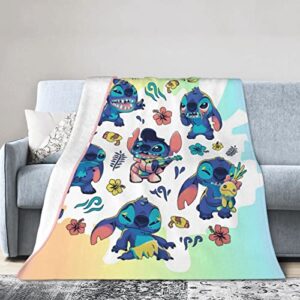 Ultra Soft Flannel Blanket Cartoon Throw Blanket for Sofa Bed Room,Suitable for All Seasons (50"x40")