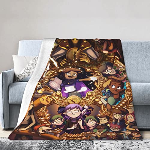 atgzfdr The Owl Anime House Blanket Throw Blankets Ultra Soft Flannel Lightweight Throws for Couch, Bed,All Seasons Use 80"x60"