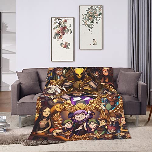 atgzfdr The Owl Anime House Blanket Throw Blankets Ultra Soft Flannel Lightweight Throws for Couch, Bed,All Seasons Use 80"x60"