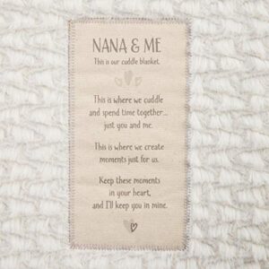 DEMDACO Nana and Me Neutral Cream 60 x 50 Polyester Fabric Cuddle Throw Blanket