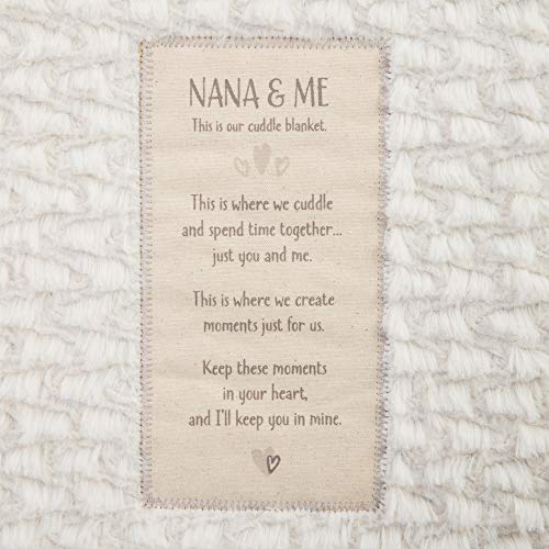 DEMDACO Nana and Me Neutral Cream 60 x 50 Polyester Fabric Cuddle Throw Blanket