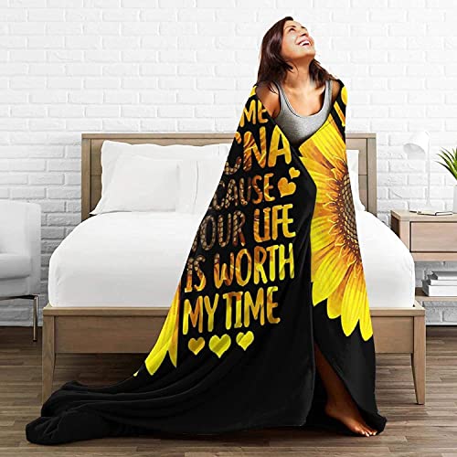 I Became A CNA Because Your Life is Worth Bed Blankets Soft Throw Blanket for Women Men Kid Lightweight Fleece Blanket for Couch