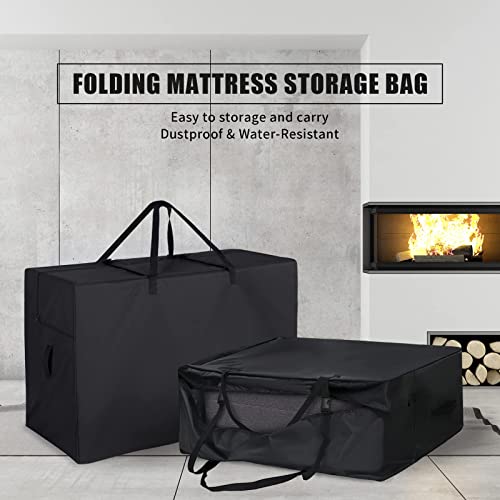 Guisong Folding Mattress Storage Bag, Carry Case for Tri Fold Mattress with Zipper, Foldable Memory Foam Mattress Carrying Case Fits 3-4 inch Twin Trifold Mattress