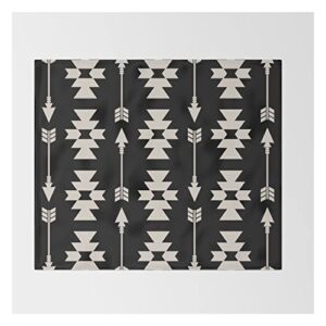 Society6 Southwestern Arrow Pattern 252 Black and Linen White by Tony Magner Design Throw Blanket (51" x 60" Blanket)