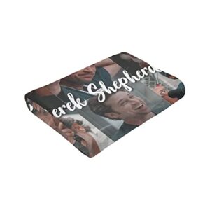 Comfortable Ultra-Soft Micro Fleece Blanket,Derek Shepherd Mcdreamy Fleece Blankets for Sofa Bed Travel 80"X60"