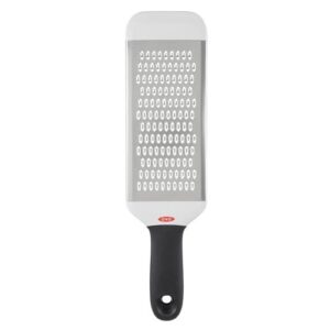 oxo hand held medium grater kitchen tools, 11.1 x 5.6 x 2 inches, white/black