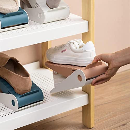 KNFUT Shoe Slots, 1 Pieces of Space-Saving Cupboard Closet Stand Shoe Storage Rack Durable Adjustable Shoe Storage Box Footwear Support (Color : 04)