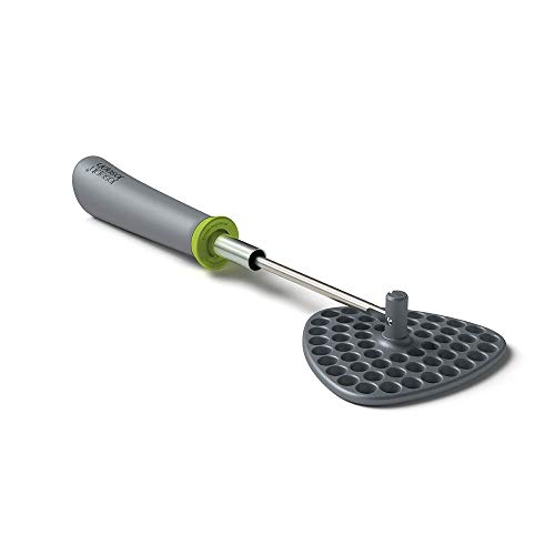 Joseph Joseph Delta Folding Potato Masher Stores Flat Space Saving Locking, One-Size, Gray/Green