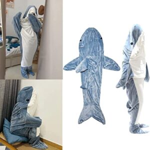 Shark Blanket, Shark Wearable Blanket Adult, Shark Blanket Hoodie, Shark Blanket Super Soft Cozy Flannel Hoodie (XL)