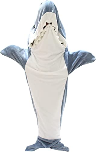 Shark Blanket, Shark Wearable Blanket Adult, Shark Blanket Hoodie, Shark Blanket Super Soft Cozy Flannel Hoodie (XL)