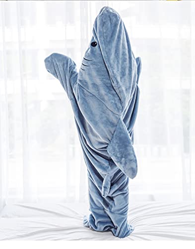 Shark Blanket, Shark Wearable Blanket Adult, Shark Blanket Hoodie, Shark Blanket Super Soft Cozy Flannel Hoodie (XL)