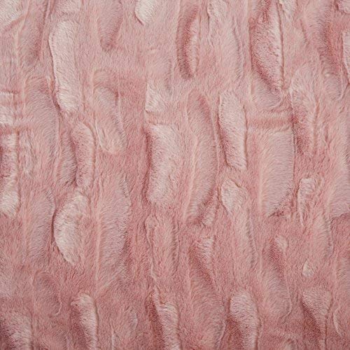 Tache 50x60 Faux Fur Blush Light Dusty Rose Gold Pink Super Soft Warm Throw Blanket