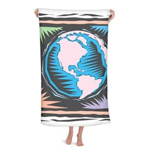 mysterious blue earth mexican element engraving throw blanket soft warm flannel