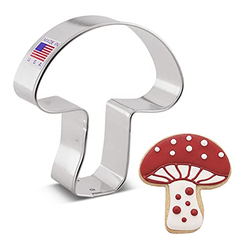 Mushroom Cookie Cutter 3.25" Made in USA by Ann Clark